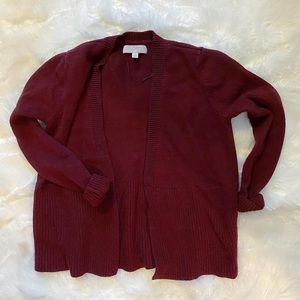 LOFT Like New Maroon Cardigan Size Medium